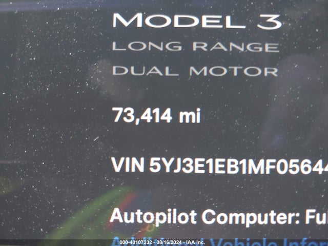 2021 TESLA MODEL 3 5YJ3E1EB1MF056440 Photo 6