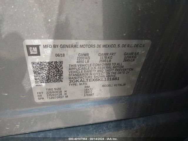 3GKALTEX6KL101881 GMC Terrain Sle