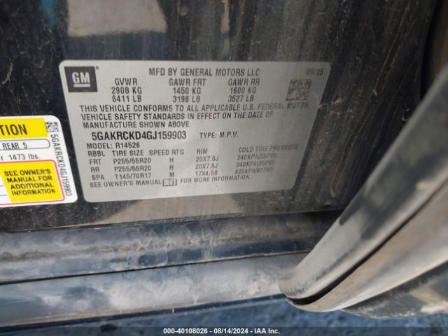 5GAKRCKD4GJ159903 Buick Enclave Premium