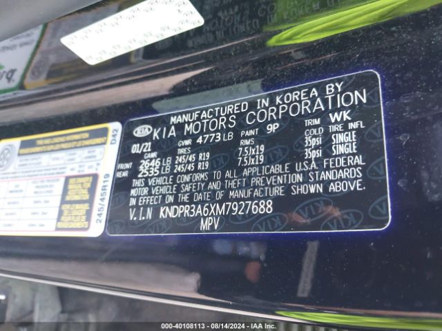 KNDPR3A6XM7927688 KIA Sportage Sx Turbo