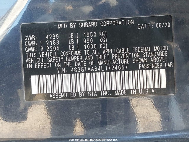 4S3GTAA64L1724657 Subaru Impreza 5-door