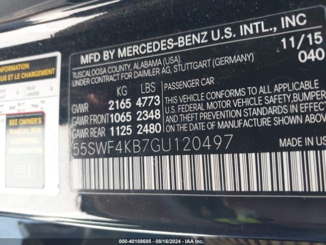 55SWF4KB7GU120497 Mercedes-Benz C 300 4matic/luxury 4matic/sport 4matic