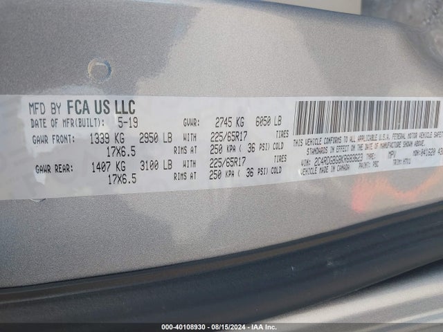2C4RDGBG8KR683623 Dodge Grand Caravan Se