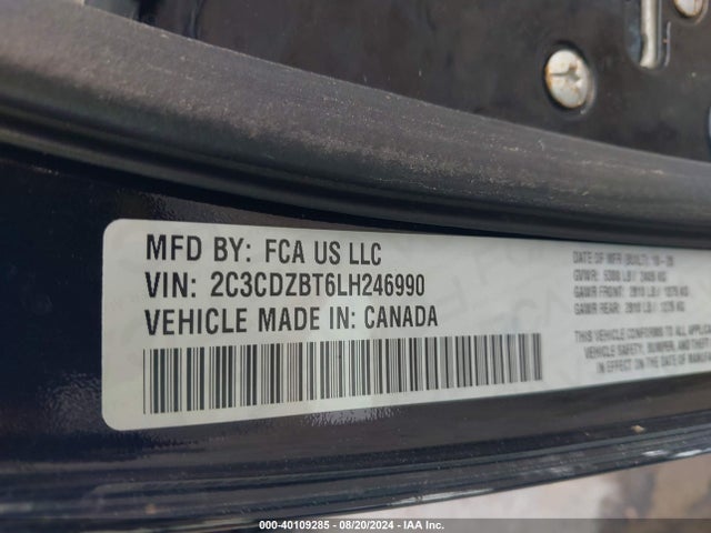 Dodge Challenger R/t 2020 2C3CDZBT6LH246990 Image 9