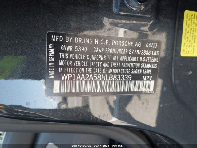 WP1AA2A58HLB83339 Porsche Macan