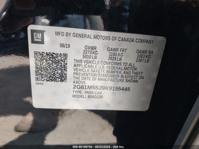 2G61M5S39K9155445 Cadillac XTS LUXURY