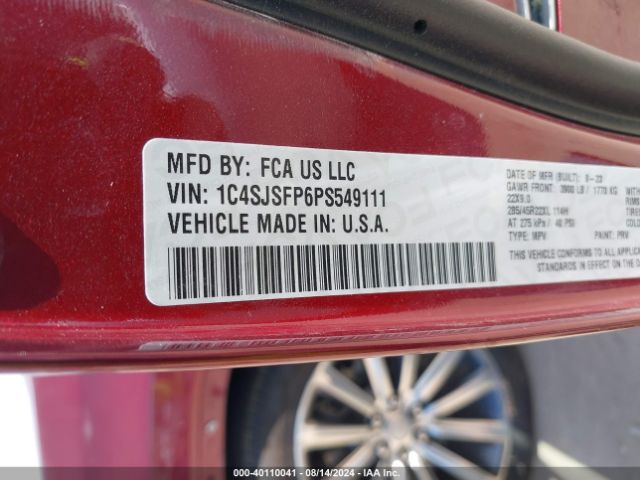 1C4SJSFP6PS549111 Jeep Grand Wagoneer L Series Ii 4x4