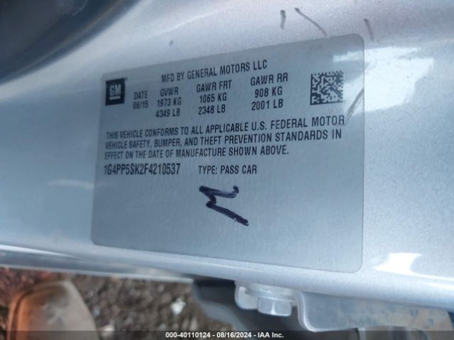 1G4PP5SK2F4210537 Buick Verano