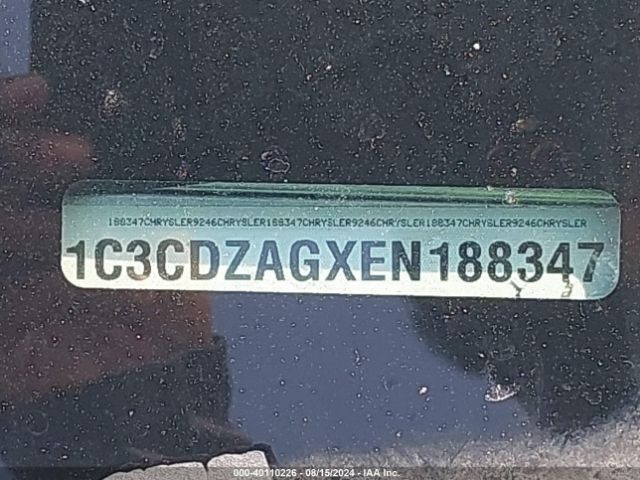 1C3CDZAGXEN188347 Dodge AVENGER SE