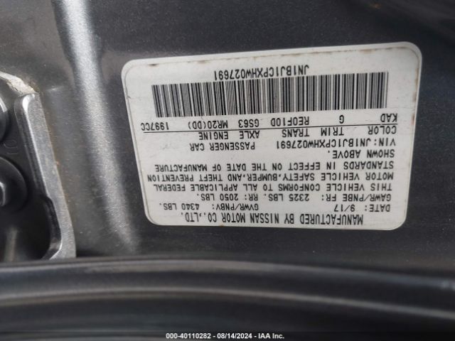 JN1BJ1CPXHW027691 Nissan Rogue Sport S