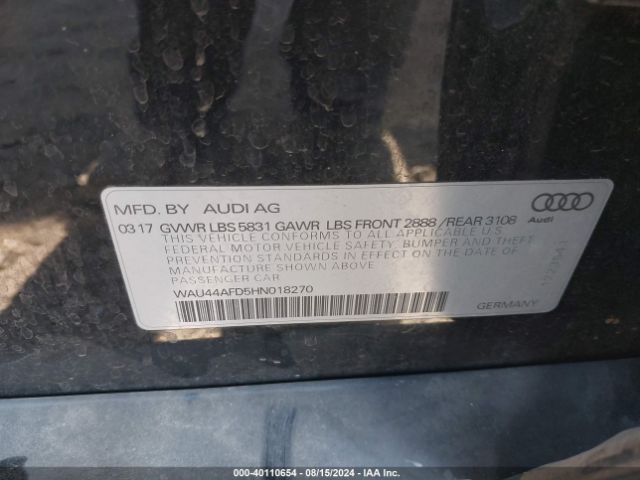WAU44AFD5HN018270 Audi A8 L 3.0t