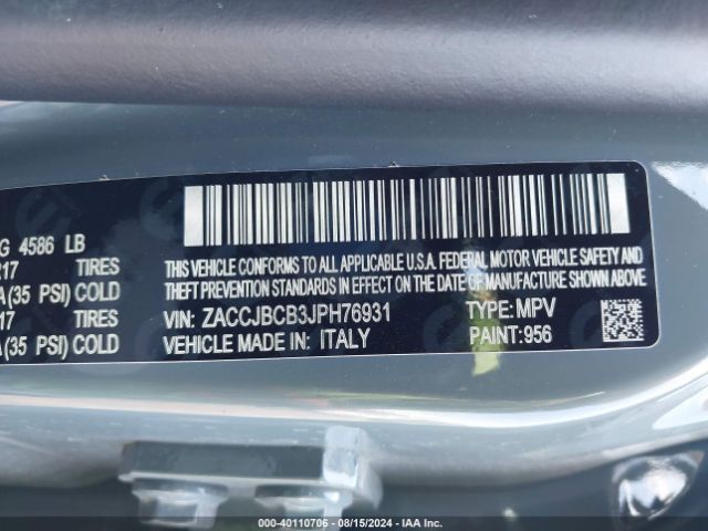 ZACCJBCB3JPH76931 Jeep Renegade Trailhawk 4x4