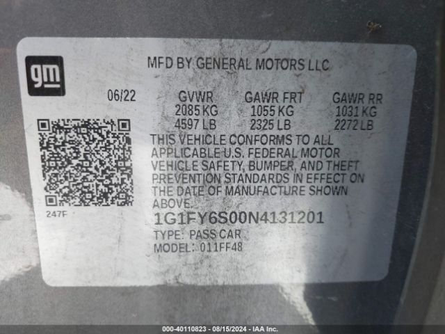 2022 CHEVROLET BOLT EUV 1G1FY6S00N4131201 Photo 8