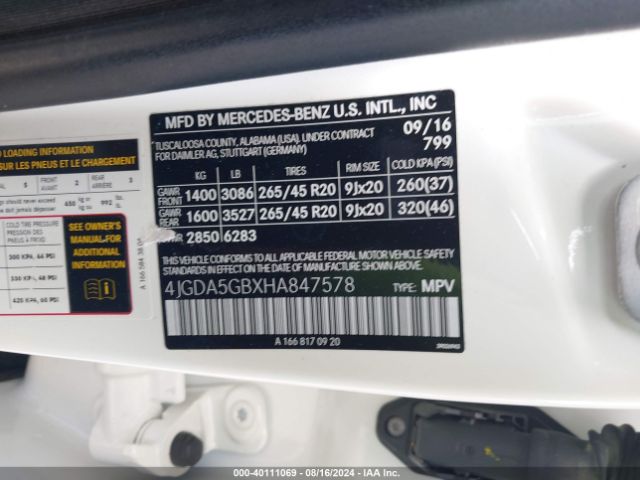 4JGDA5GBXHA847578 Mercedes-Benz Gle 400 4matic