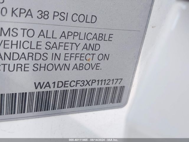 WA1DECF3XP1112177 Audi Q3 Premium 45 Tfsi S Line Quattro Tiptronic