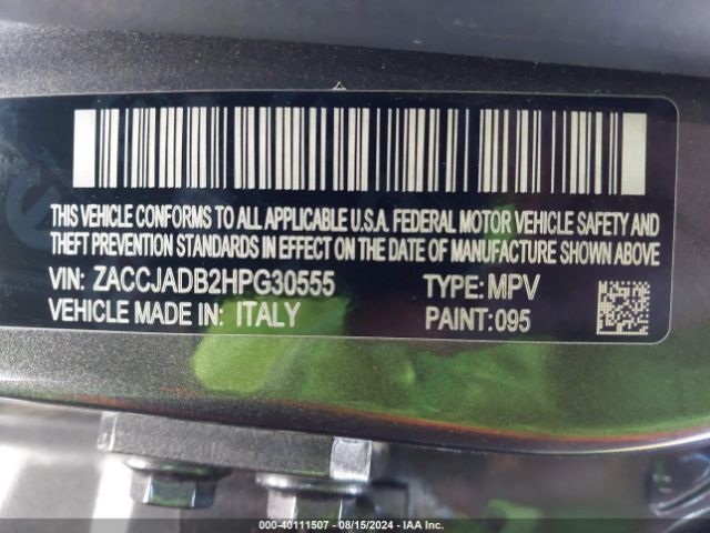 ZACCJADB2HPG30555 Jeep Renegade Limited Fwd