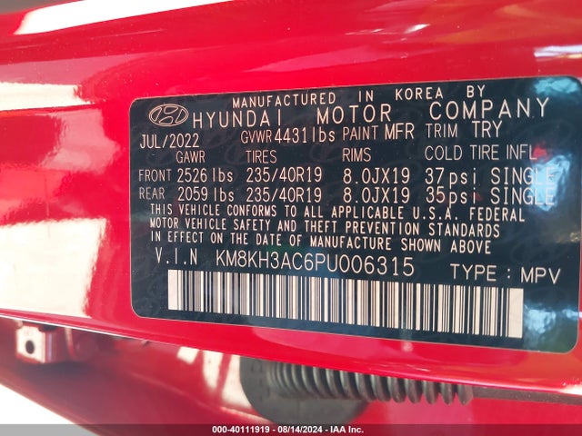 Hyundai KONA N 2023 KM8KH3AC6PU006315 Image 9