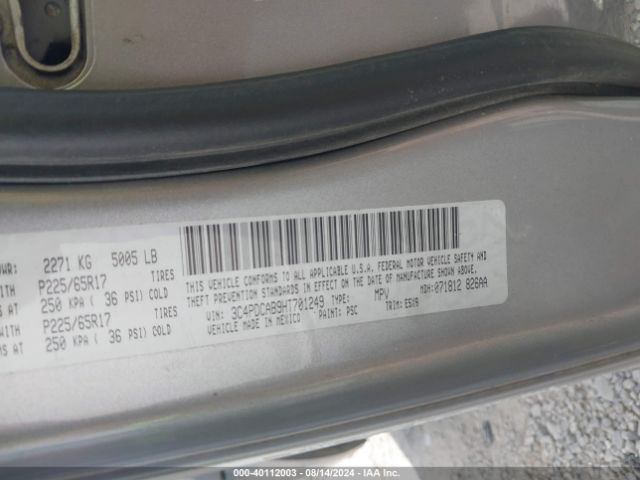 3C4PDCAB9HT701249 Dodge JOURNEY SE