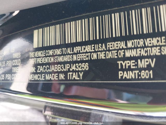 ZACCJABB3JPJ43256 Jeep Renegade Latitude Fwd