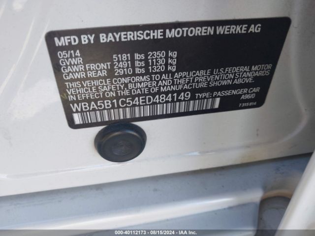 WBA5B1C54ED484149 BMW 535i