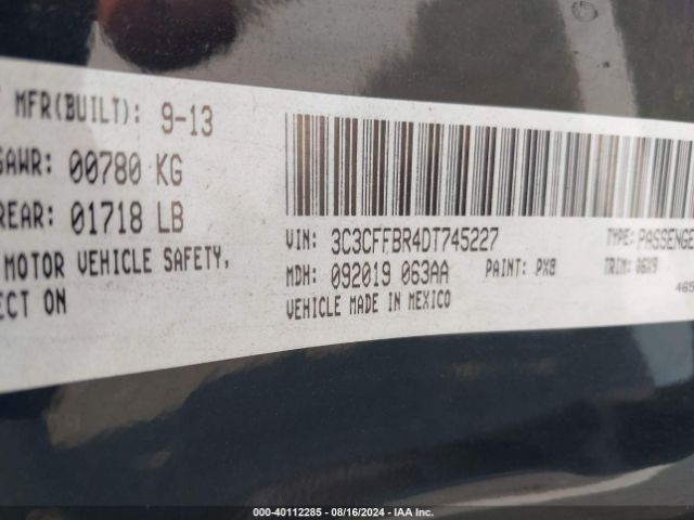 2013 FIAT 500 3C3CFFBR4DT745227 Photo 8