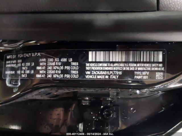 ZACNJBAB1LPL77916 Jeep Renegade Jeepster 4x4