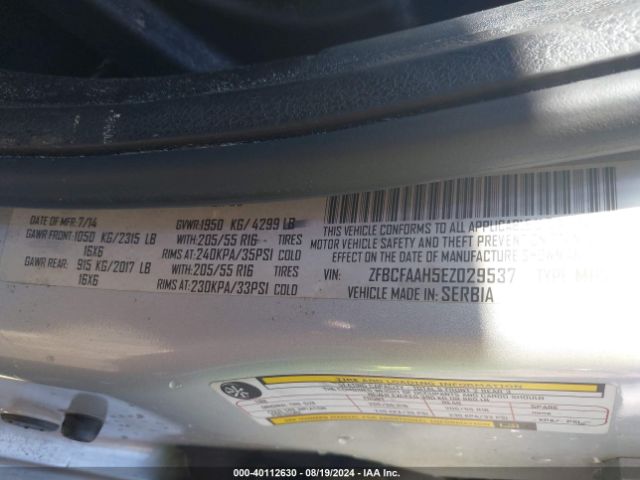 ZFBCFAAH5EZ029537 Fiat 500L POP