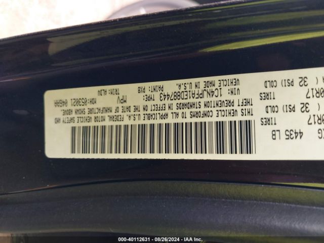 1C4NJPFA1ED887443 Jeep Patriot High Altitude