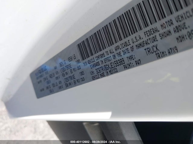 3C6TRVBGXJE159389 RAM Promaster 1500 High Roof 136 Wb