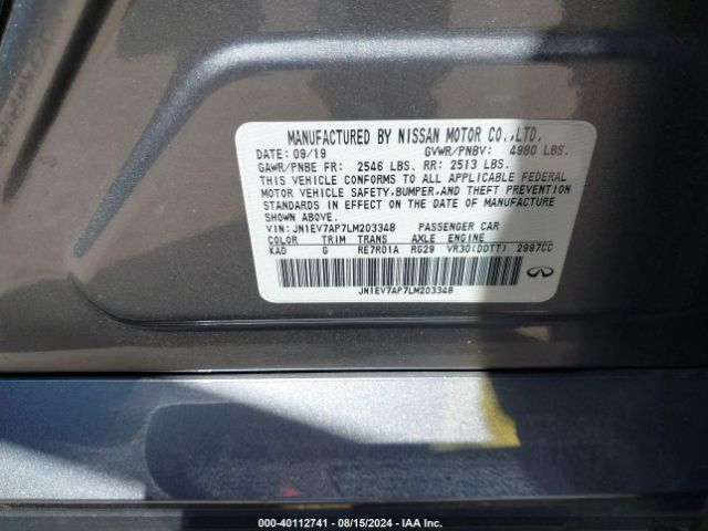 JN1EV7AP7LM203348 Infiniti Q50 LUXE