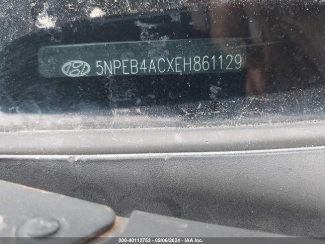 5NPEB4ACXEH861129 Hyundai SONATA GLS