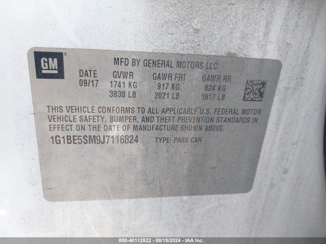 Chevrolet Cruze Lt Auto 2018 1G1BE5SM9J7116824 Image 7