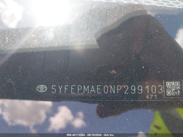 Toyota COROLLA LE 2022 5YFEPMAE0NP299103 Image 9