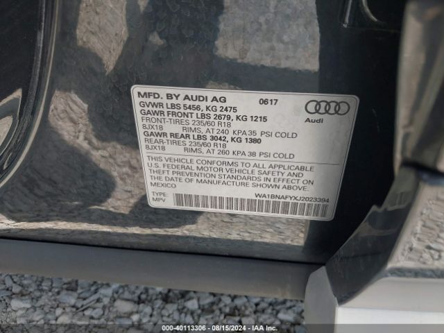 WA1BNAFYXJ2023394 Audi Q5 2.0t Premium/2.0t Tech Premium