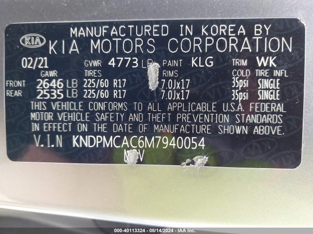 KIA Sportage Lx 2021 KNDPMCAC6M7940054 Image 9