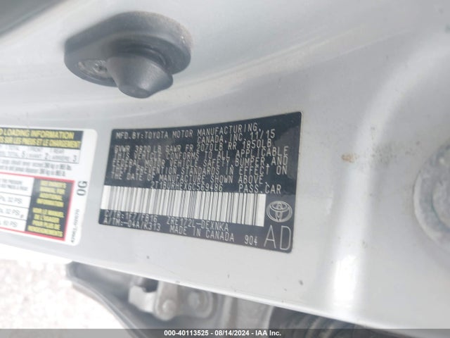 Toyota COROLLA LE 2016 2T1BURHEXGC569486 Image 9
