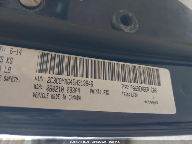 Dodge Challenger Sxt 2014 2C3CDYAG4EH313846 Image 9