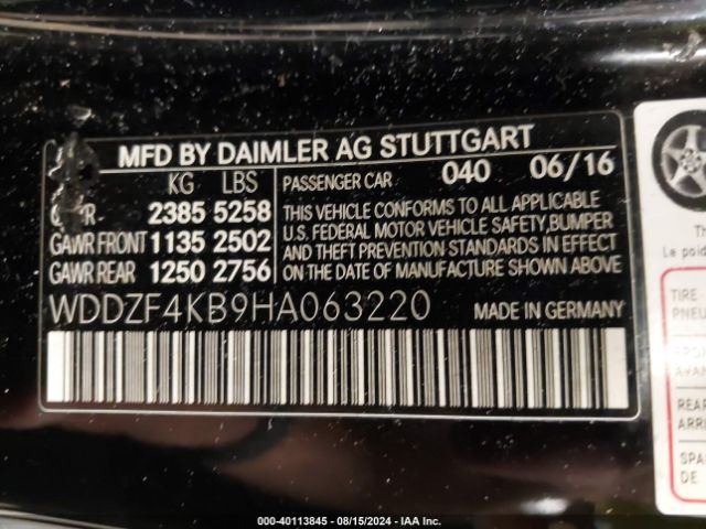 WDDZF4KB9HA063220 Mercedes-Benz E 300 4matic