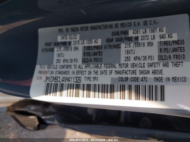 2022 MAZDA CX-30 3MVDMBCL4NM411329 Photo 8