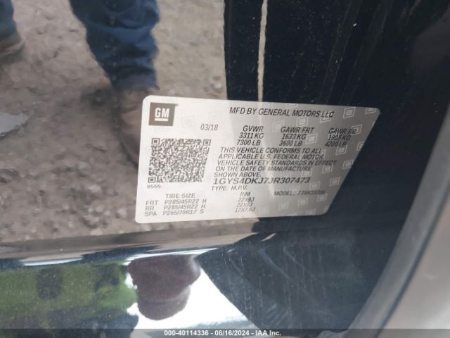 1GYS4DKJ7JR307473 Cadillac Escalade Platinum