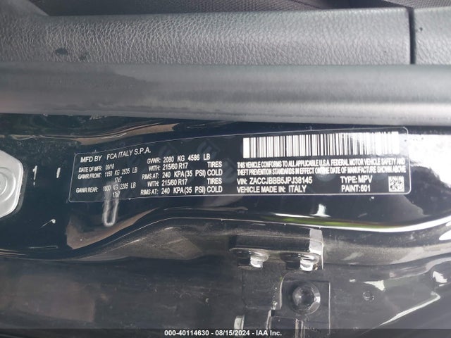 ZACCJBBB5JPJ38145 Jeep Renegade Latitude 4x4