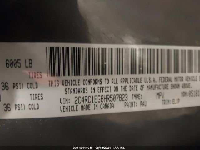 2C4RC1EG8HR507823 Chrysler Pacifica Touring-l Plus
