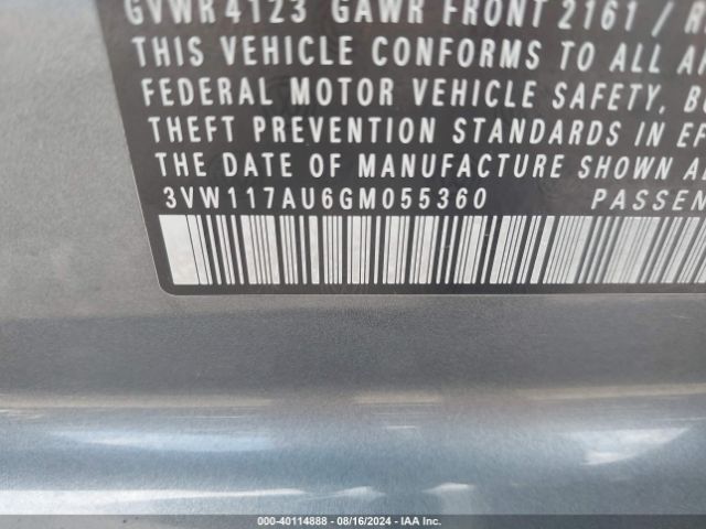 3VW117AU6GM055360 Volkswagen Golf Tsi S 4-door