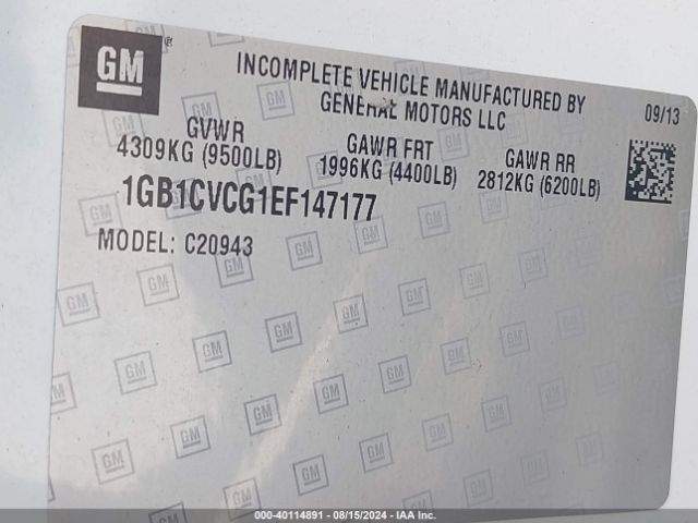 1GB1CVCG1EF147177 Chevrolet Silverado 2500hd Work Truck