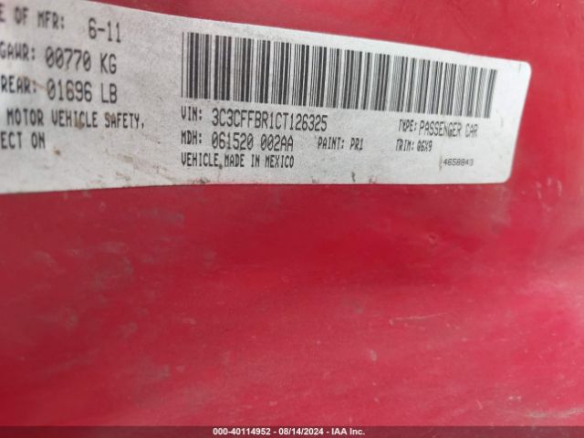 2012 FIAT 500 3C3CFFBR1CT126325 Photo 8