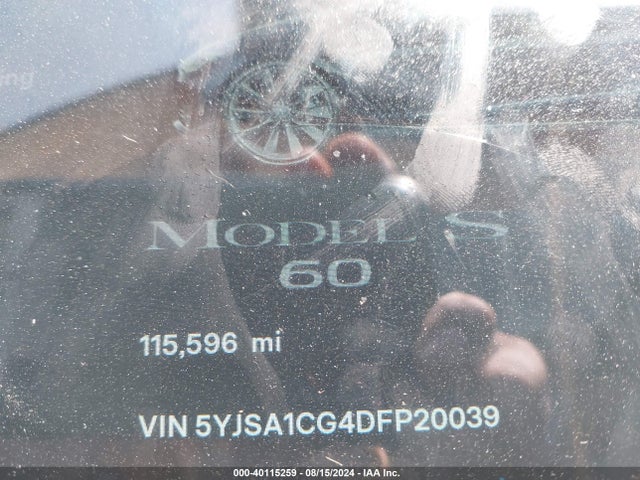 2013 TESLA MODEL S 5YJSA1CG4DFP20039 Photo 6