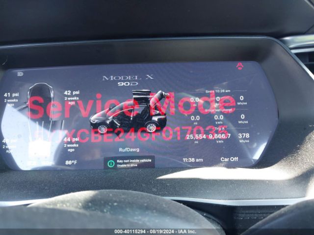 5YJXCBE24GF017035 Tesla Model X 60d/70d/75d/90d/p100d