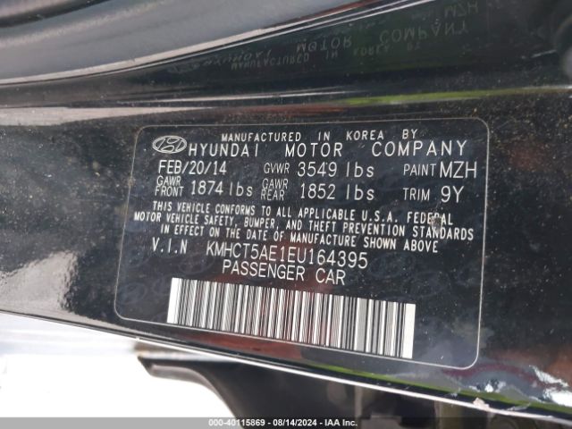 KMHCT5AE1EU164395 Hyundai ACCENT GS