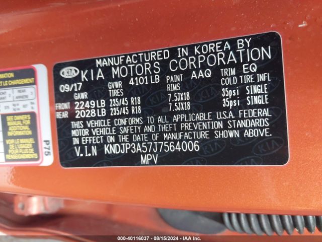 KNDJP3A57J7564006 KIA SOUL +