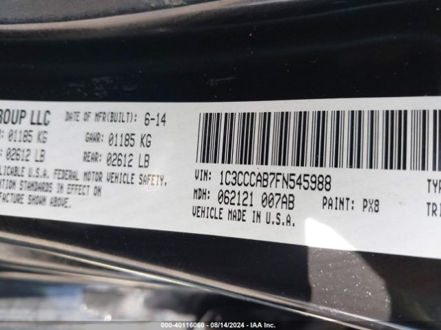 1C3CCCAB7FN545988 Chrysler 200 Limited
